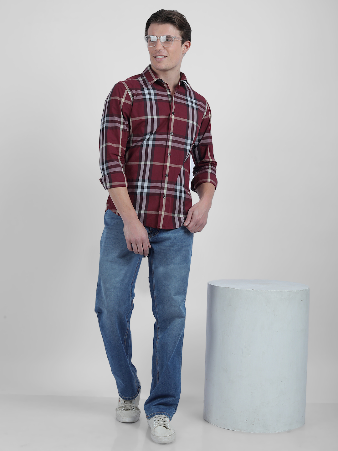 Numero Uno Men Faded Dark Blue Jeans